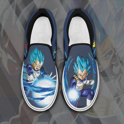 Vegeta Blue Slip-On Shoes Canvas Canvas Dragon Ball Custom Anime Shoes